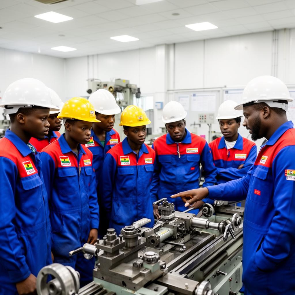Apprentices in technical training